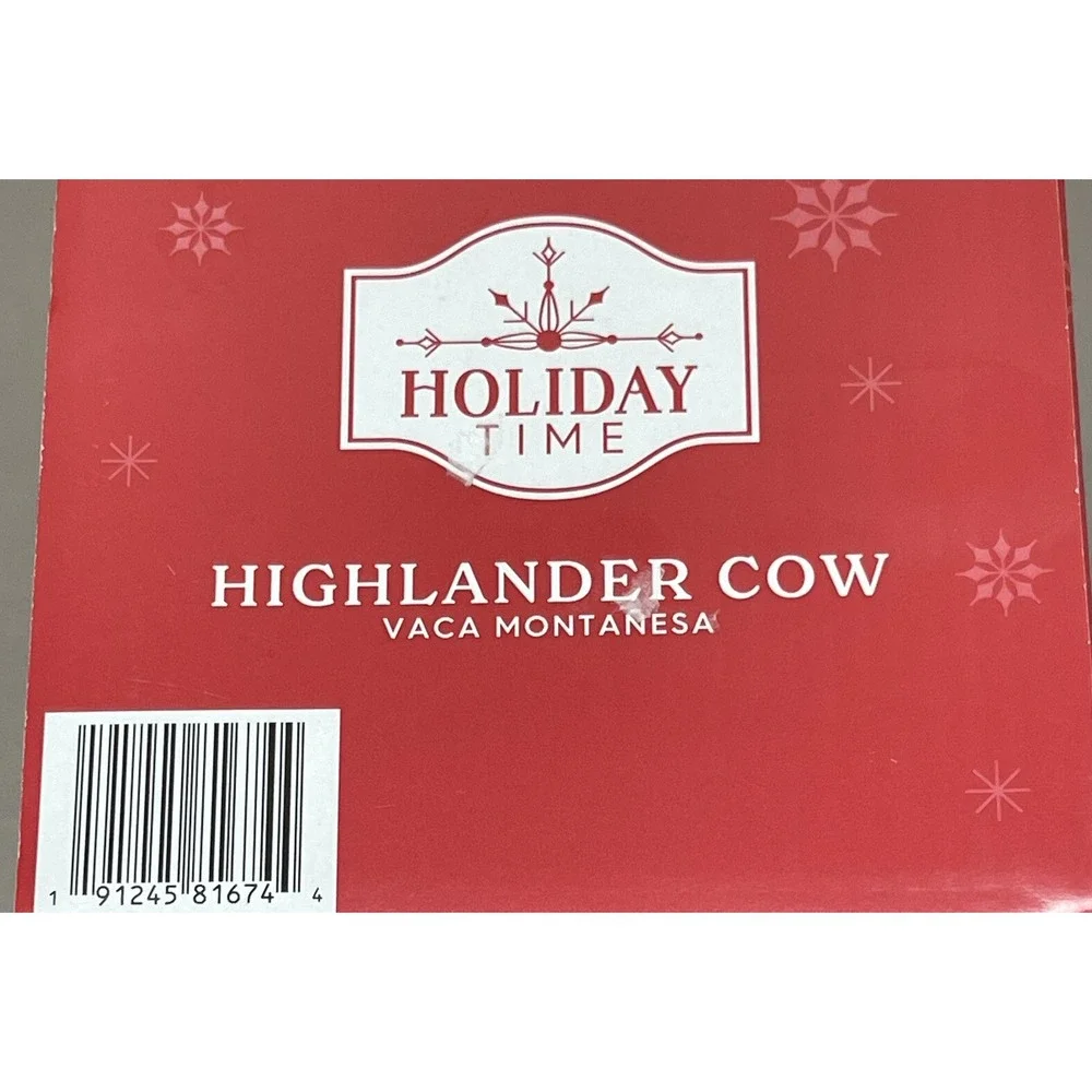 Holiday Time Highlander Cow 3.5 FT Airblown Inflatable Christmas Yard Lights NEW